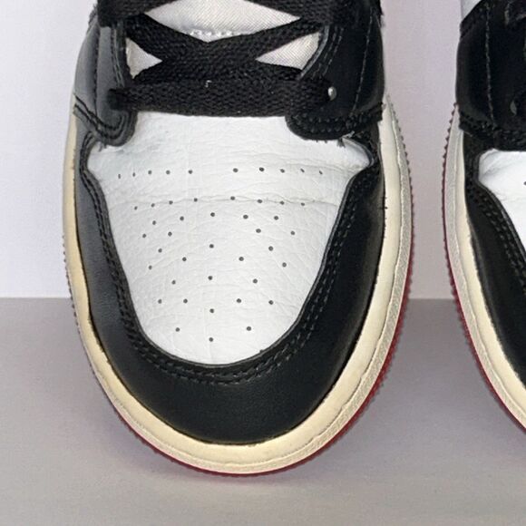 Nike Air Jordan 1 Mid Gym 4.5Y White Black Red Womens 6 - Picture 11 of 16